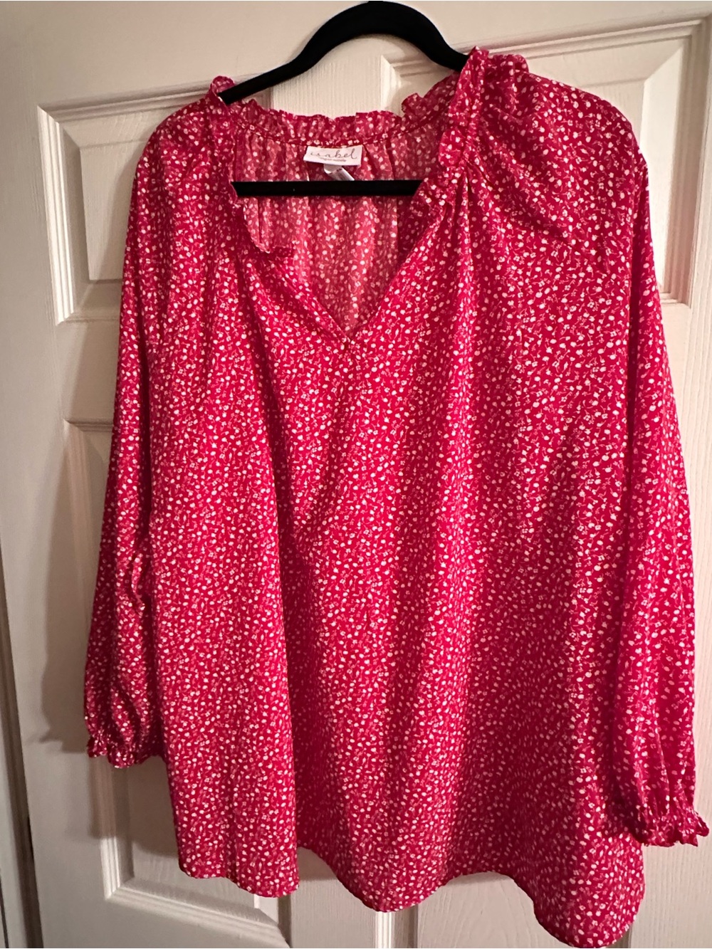 ISABEL BY INGRID & ISABEL MATERNITY Ruffle Floral Long Sleeved Blouse Size XL